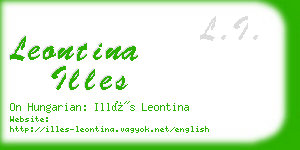 leontina illes business card